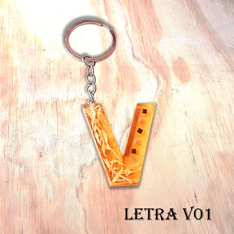 Llavero Resina Letra V - Imagen 2