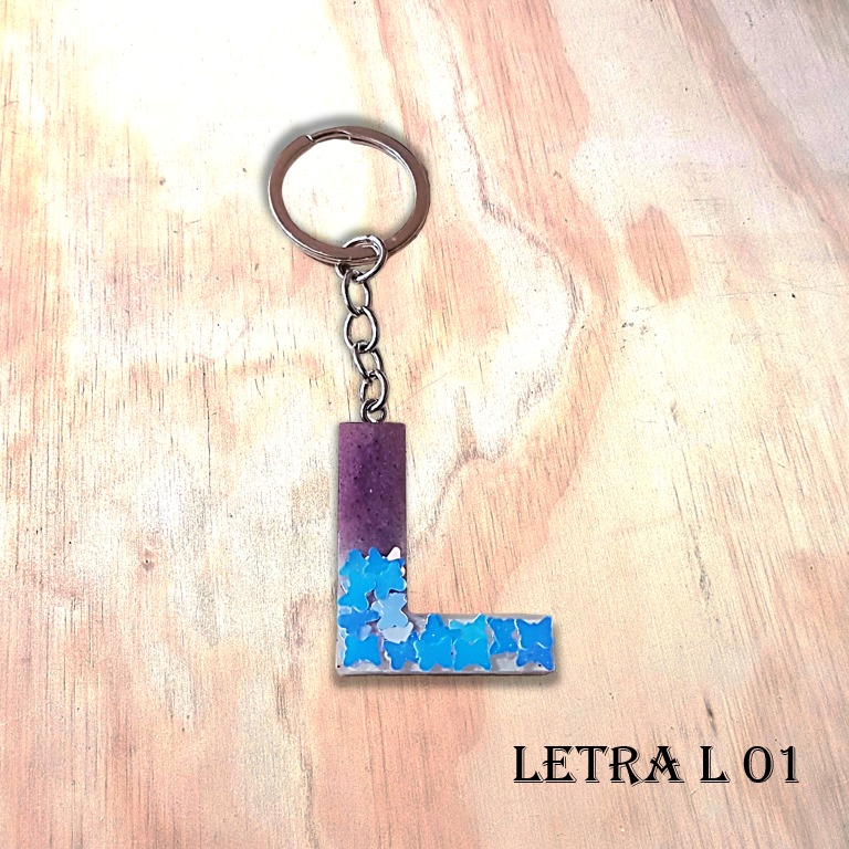 Llavero Resina Letra L - Imagen 2