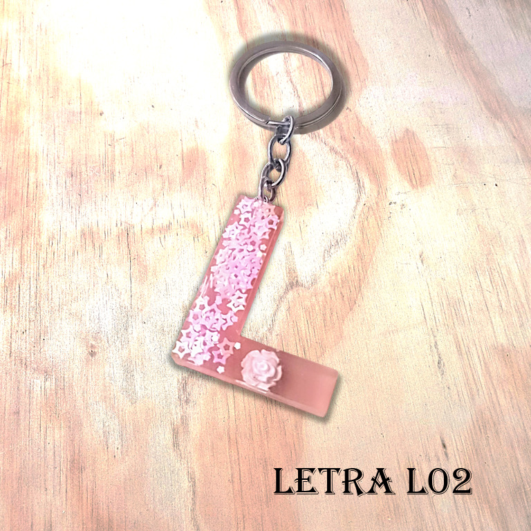 Llavero Resina Letra L - Imagen 3