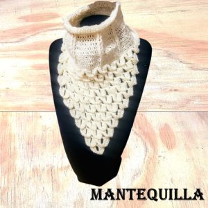 Cuello Tejido Crochet Hilo Mantequilla