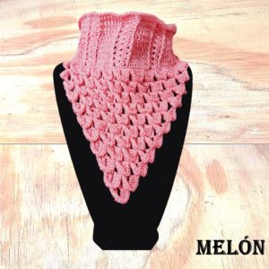 Cuello Tejido Crochet Hilo Melon