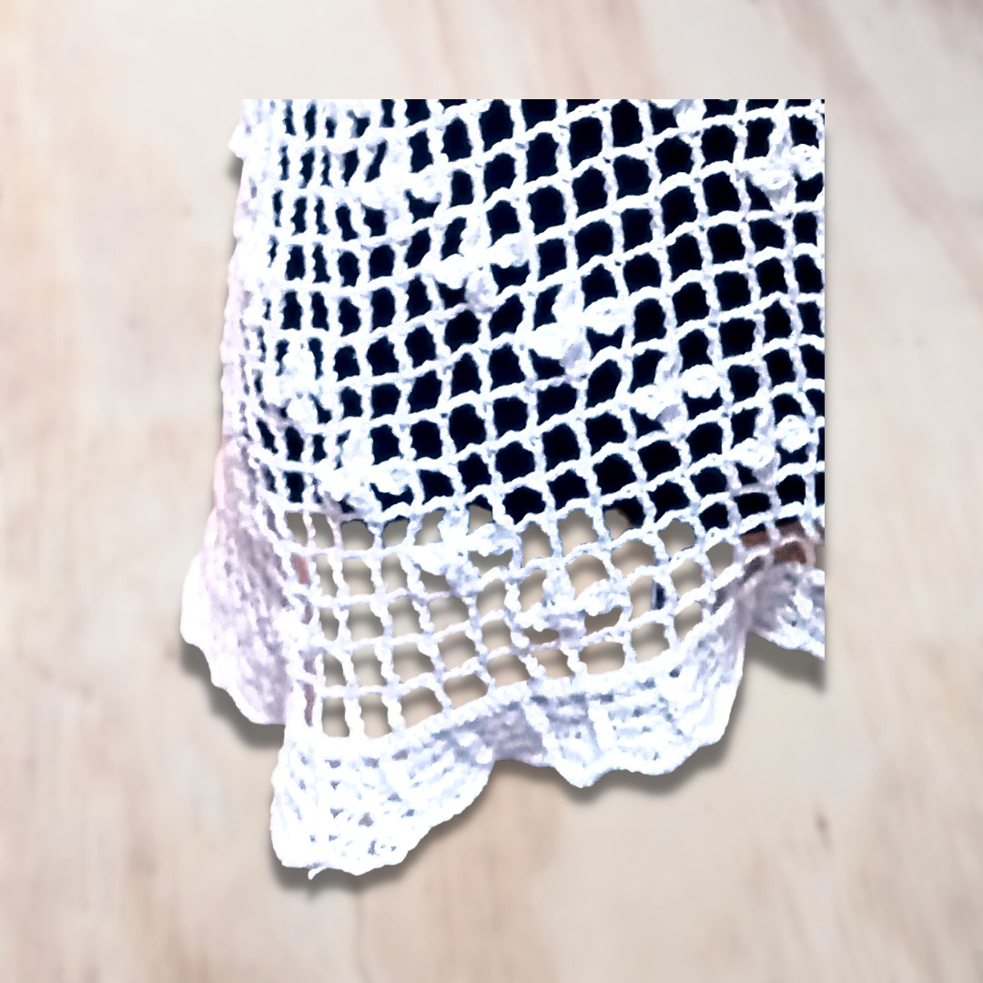 Blusa Calada Tejida Crochet Blanca - Imagen 4