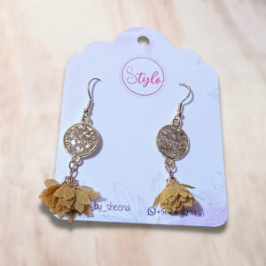 Aros Goldfilled Flor Mostaza