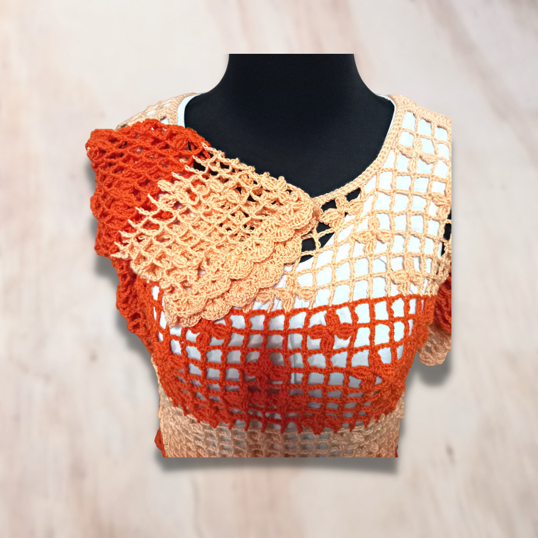 Blusa Calada Naranja Damasco - Imagen 4