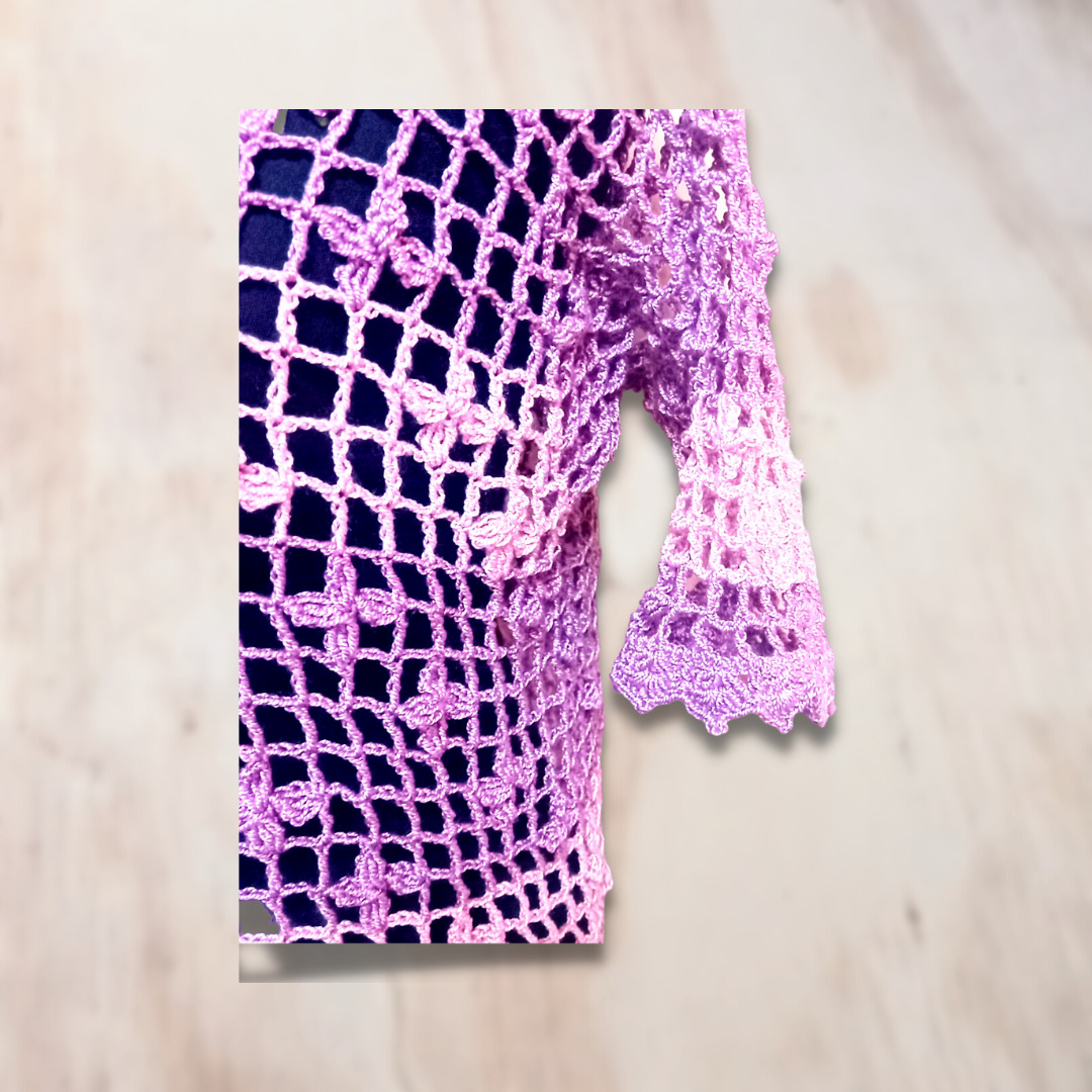 Blusa Calada Flores Malva Palo Rosa - Imagen 4