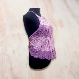 Crop Top Abanico Malva Rosa