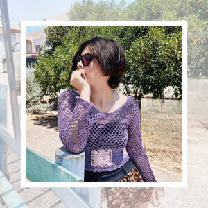 Crop Top Azabel Grannys Lila Rosa